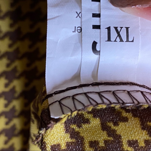 SHEIN Square Neck Houndstooth A-Line Dress - Picture 4 of 6